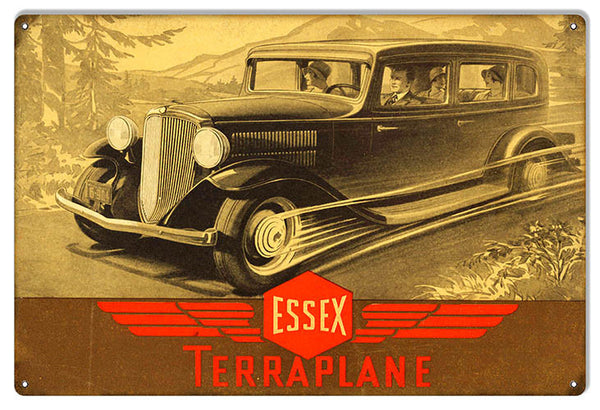 Essex Terraplane Hudson Vintage Automobile Reproduction Sign 12″x18″