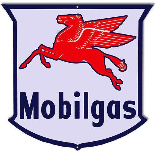 Mobilgas Laser Cut Out Reproduction Sign 16″X16″
