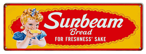 Freshness Sunbeam Bread Country Reproduction Sign 6″X18″
