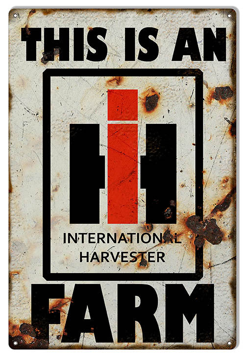 Distressed Harvester Farm Country Reproduction Sign 12″x18″