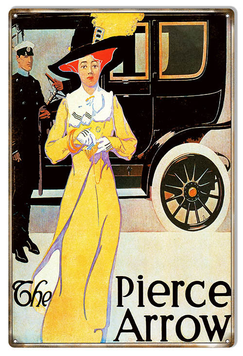 Pierce Arrow Vintage Automobile  Reproduction Sign 12″x18″