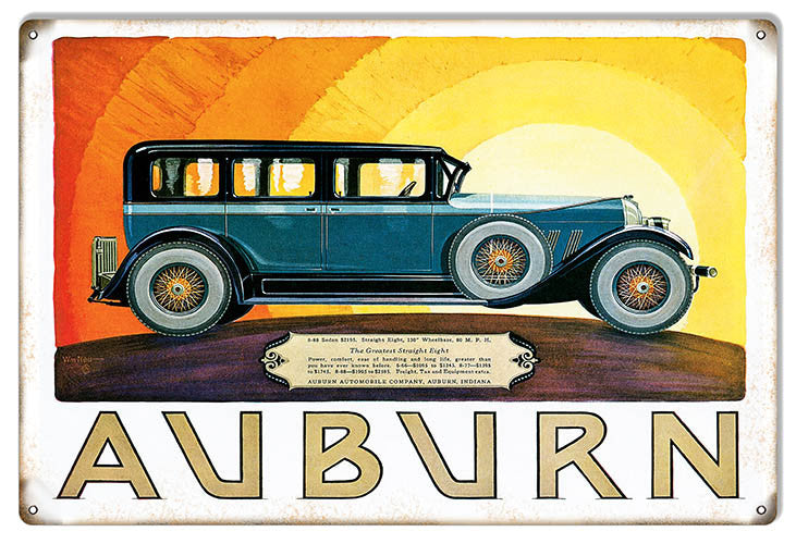 Auburn Vintage Automobile Garage Shop Reproduction Sign 12″x18″