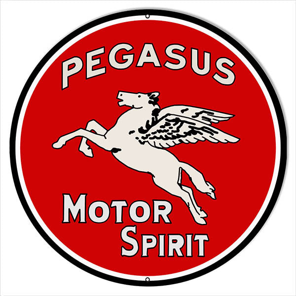 Large  Pegasus Motor Oil Reproduction Sign 18″ Round