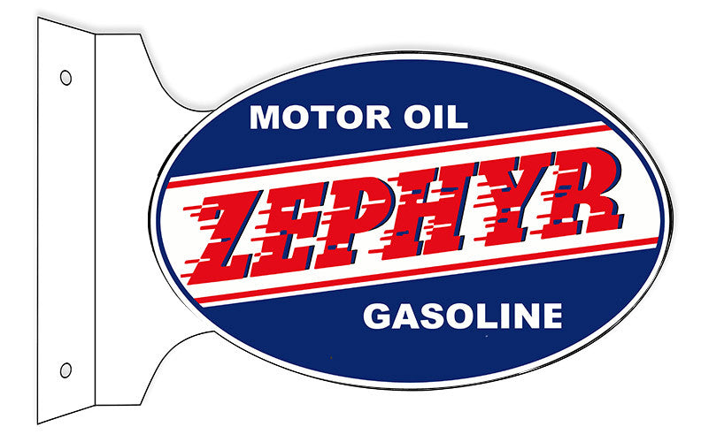 Zephyr Motor Oil Flange Oval Reproduction Sign 12″x18″