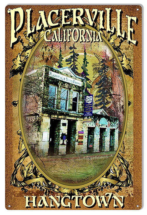 Placerville Cosmic Cafe Reproduction Sign By Artist Phil Hamilton 12″x18″