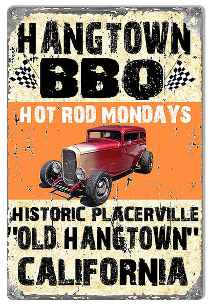 Hot Rod Placerville Ca Reproduction Sign By Artist Phil Hamilton 12″x18″