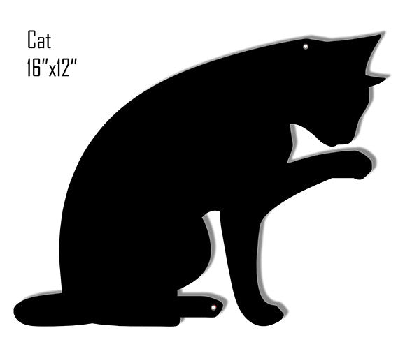 Black Cat Laser Cut Out Reproduction Sign 12″x16″