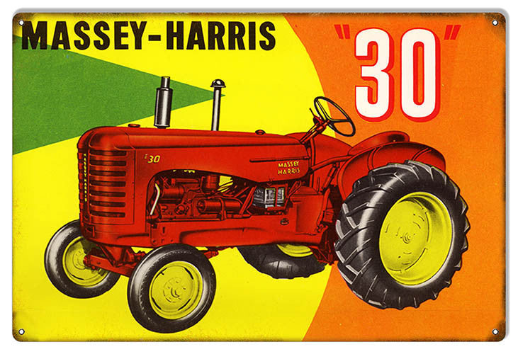 Distressed Massey Harris 30 Country Reproduction Sign 12″x18″