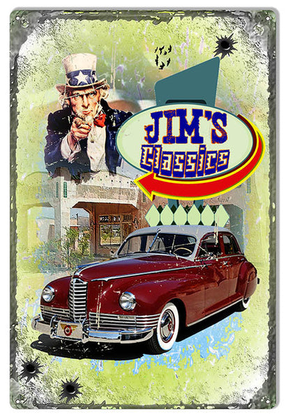 Distressed Jims Classics By Artist Phil Hamilton 12″x18″