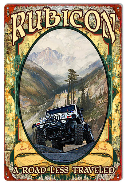 Jeep Rubicon Road Less Traveled By Artist Phil Hamilton 12″x18″