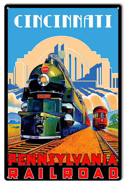 Cincinnati Railroad Reproduction Sign 12″x18″