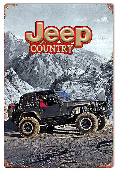 Jeep Country Reproduction Sign By Artist Phil Hamilton 12″x18″