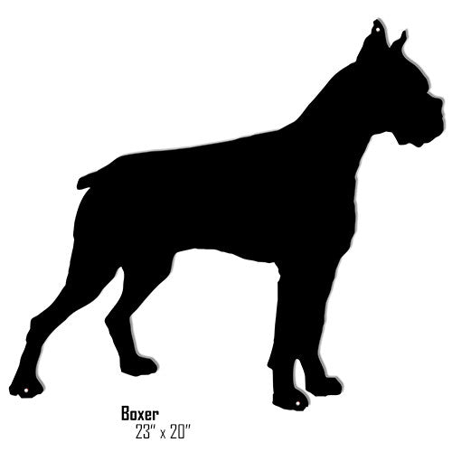 Boxer Black Laser Cut Out Reproduction Sign 20″x23″