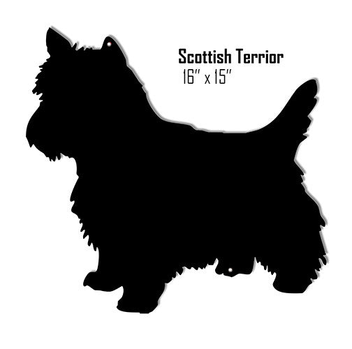 Scottish Terrier Dog Laser Cut Out Reproduction Sign 15″x16″