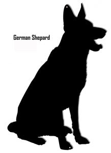 German Shepherd Dog Laser Cut Out Reproduction Sign 15″x23″