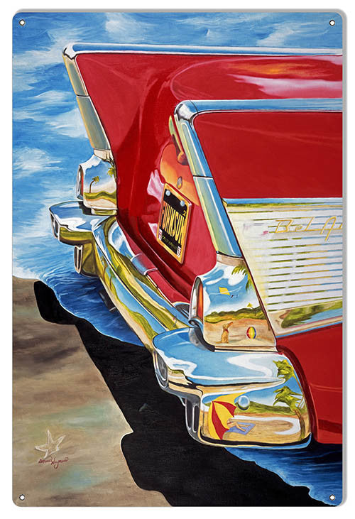 Rear End Chevy Bel Air By Artist Donna Wayman-Mauer 12″x18″