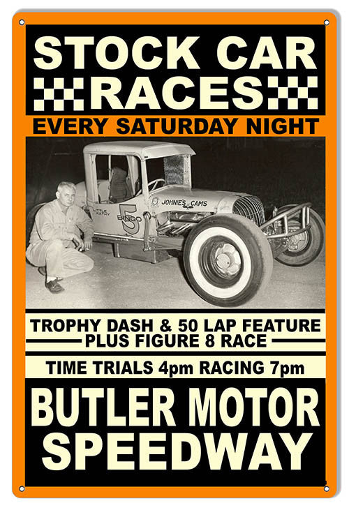 Butler Motor Speedway Reproduction Sign 12″x18″