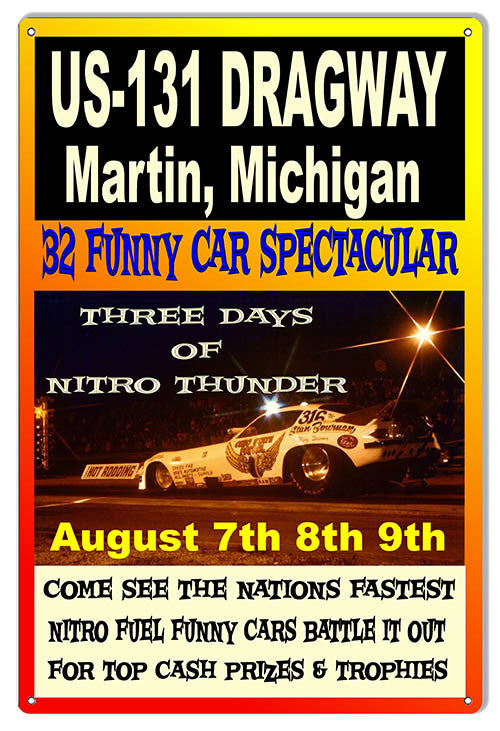 US-131 Martin Michigan Motor Speedway Reproduction Sign 12″x18″