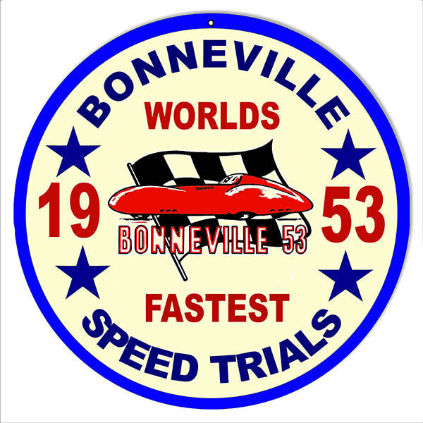 1953 Bonneville  Trials Motor Speedway Reproduction Sign 14x14