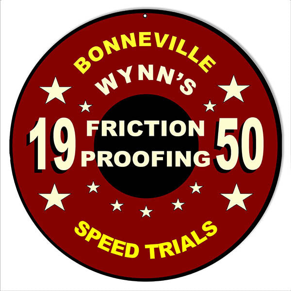 1950 Bonneville Trials Motor Speedway Reproduction Sign 14″ Round