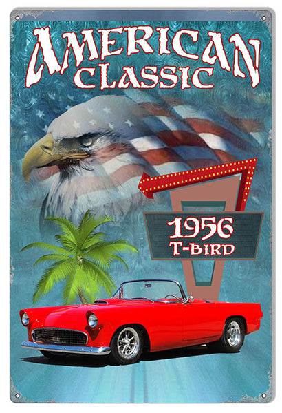 1956 T-Bird Classic By Artist Phil Hamilton 12″x18″