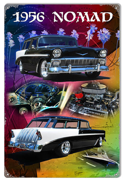 1956 Chevy Nomad Classic By Artist Phil Hamilton 12″x18″