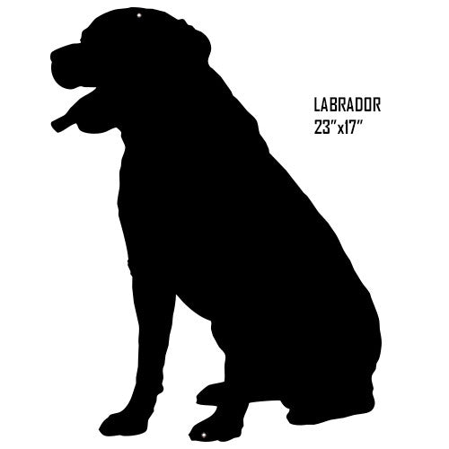Laser Cut Out Labrador Retriever Dog Reproduction Sign 17″x23″