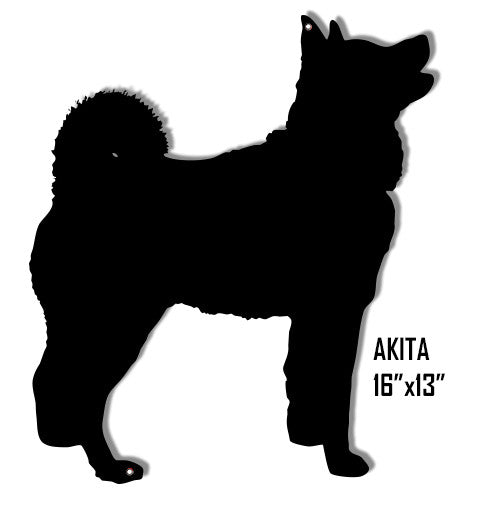 Akita Dog Laser Cut Out Reproduction Sign 13″x16″