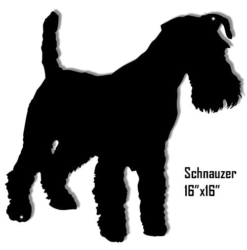 Schnauzer Laser Cut Out Reproduction Sign 16″x16″