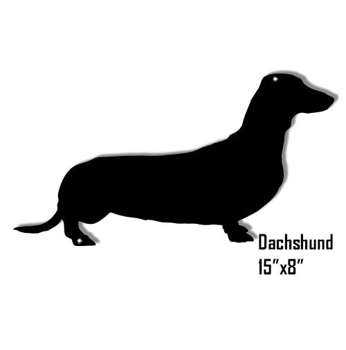Dachshund Dog Laser Cut Out Reproduction Sign 8″x 15″