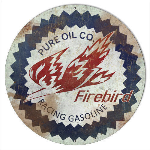 Distressed Reproduction Firebird Motor Oil Metal  Sign 14″x14″