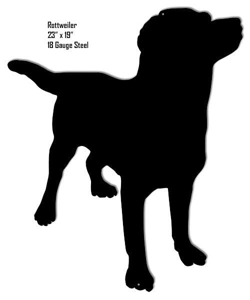 Animal Wall Art Rottweiler Laser Cut Out Metal  Sign 19″x23″