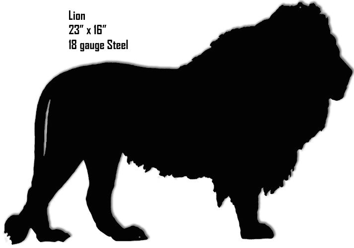 Lion Animal Silhouette Laser Cut Out Metal  Sign 16″x23″