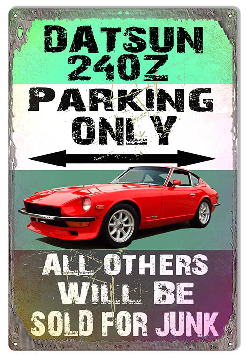 Datsun 240Z Parking Only Reproduction By Artist Phil Hamilton 12″x18″