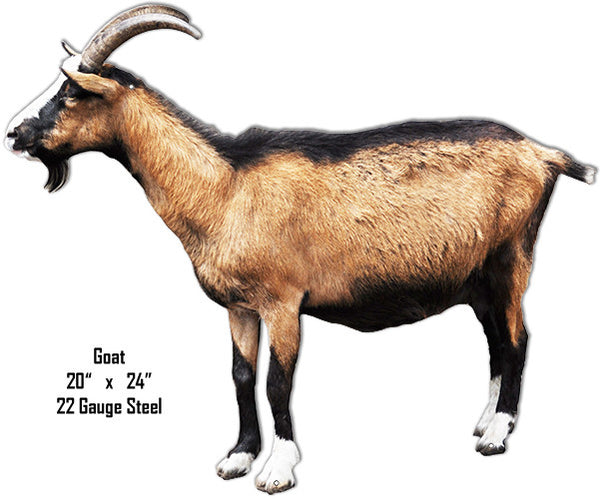 Goat Animal Wall Art Laser Cut Out Metal  Sign 20″x24″