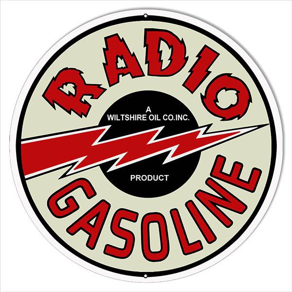 Radio Motor Oil Round Reproduction Metal  Sign