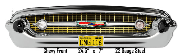 Chevy Front Laser Cut Out Metal  Sign 7″x24.5″