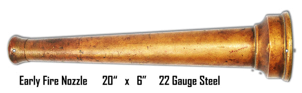 Early Fire Nozzle Wall Art Laser Cut Out Metal  Sign 6″x20″