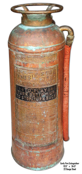 Early Fire Extinguisher Wall Art Laser Cut Out 13.5″x34.5″