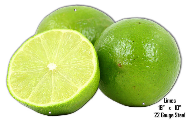 Limes Wall Art Laser Cut Out Metal  Sign 10″x16″