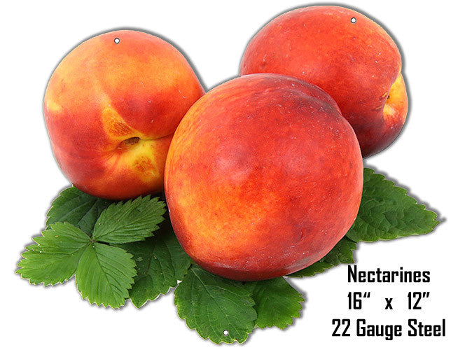 Nectarines Wall Art Laser Cut Out Metal  Sign 12″x16″