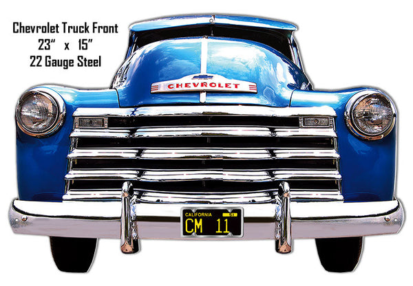 Reproduction Chevy Truck Front Garage Shop Laser Cut Out Metal  Sign 15″x23″