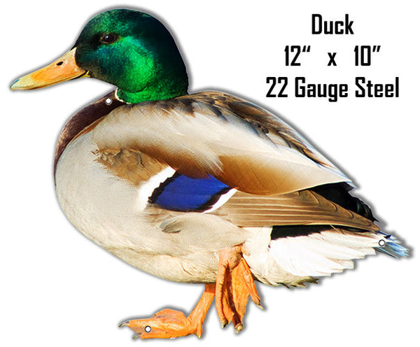 Duck Animal Wall Art Laser Cut Out Metal Sign 10″x12″