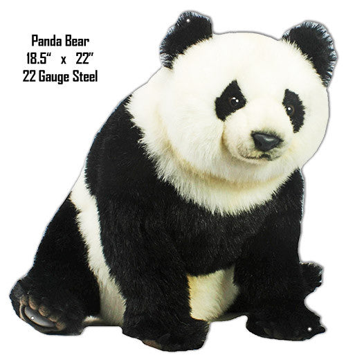 Panda Bear Animal Wall Art Laser Cut Out Metal Sign 18.5″x22″