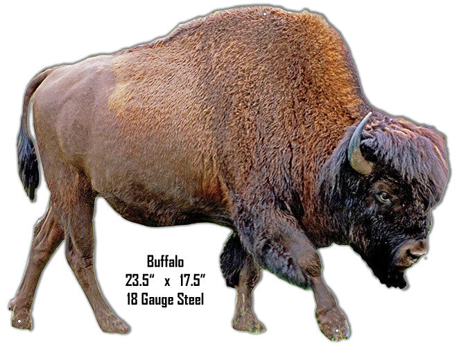 Buffalo Animal Wall Art Laser Cut Out Metal Sign 17.5″x23.5″