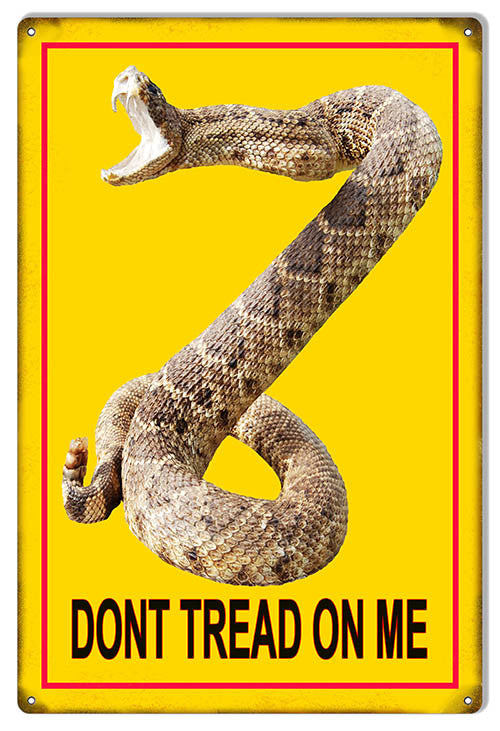 Don't Tread On Me Reproduction Funny Warning Metal Sign 12″x18″