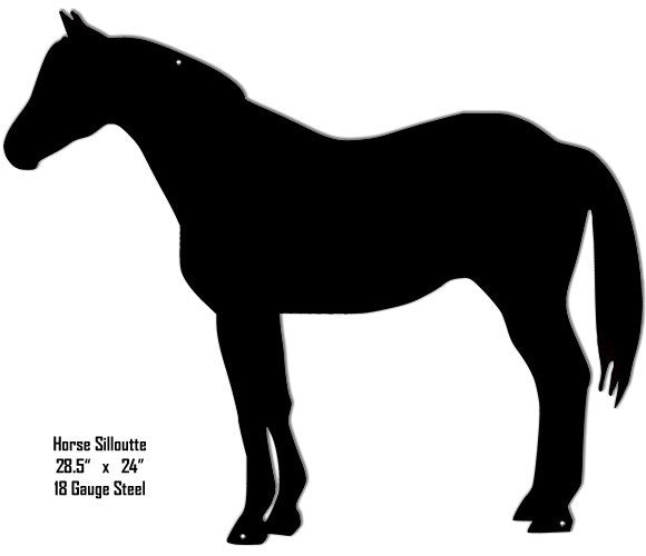 Horse Silhouette Laser Cut Out Metal Sign 24″x28.5″