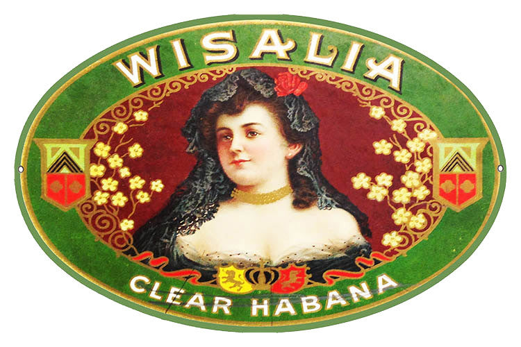 Wisalia Habana Reproduction Cigar Metal Sign 11″x18″ Oval
