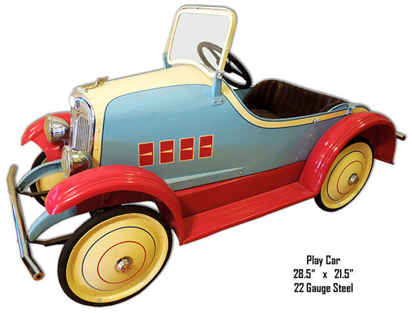 Laser Cut Out Nostalgic Play Car Metal Sign 21.5″x28.5″
