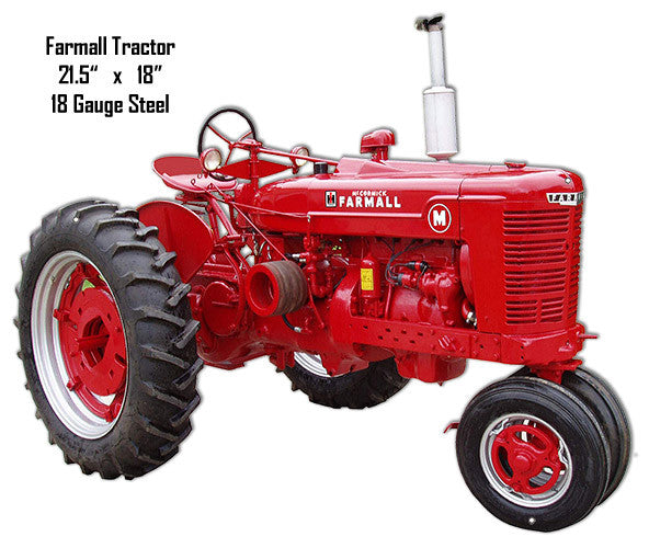 Farmall Tractor Laser Cut Out Reproduction Metal Sign 18″x21.5″